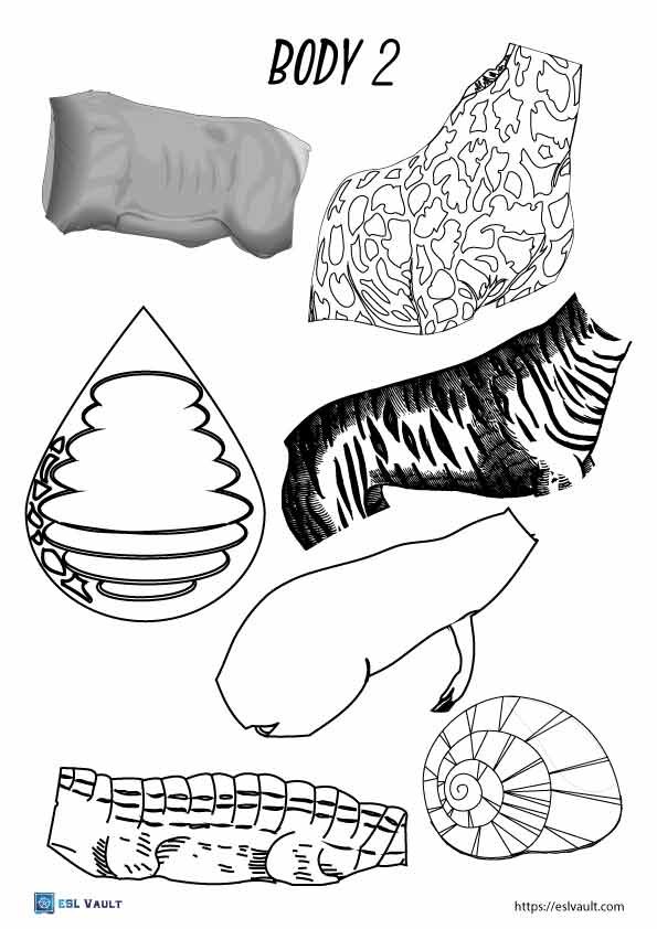 mixed up animal printables body 2