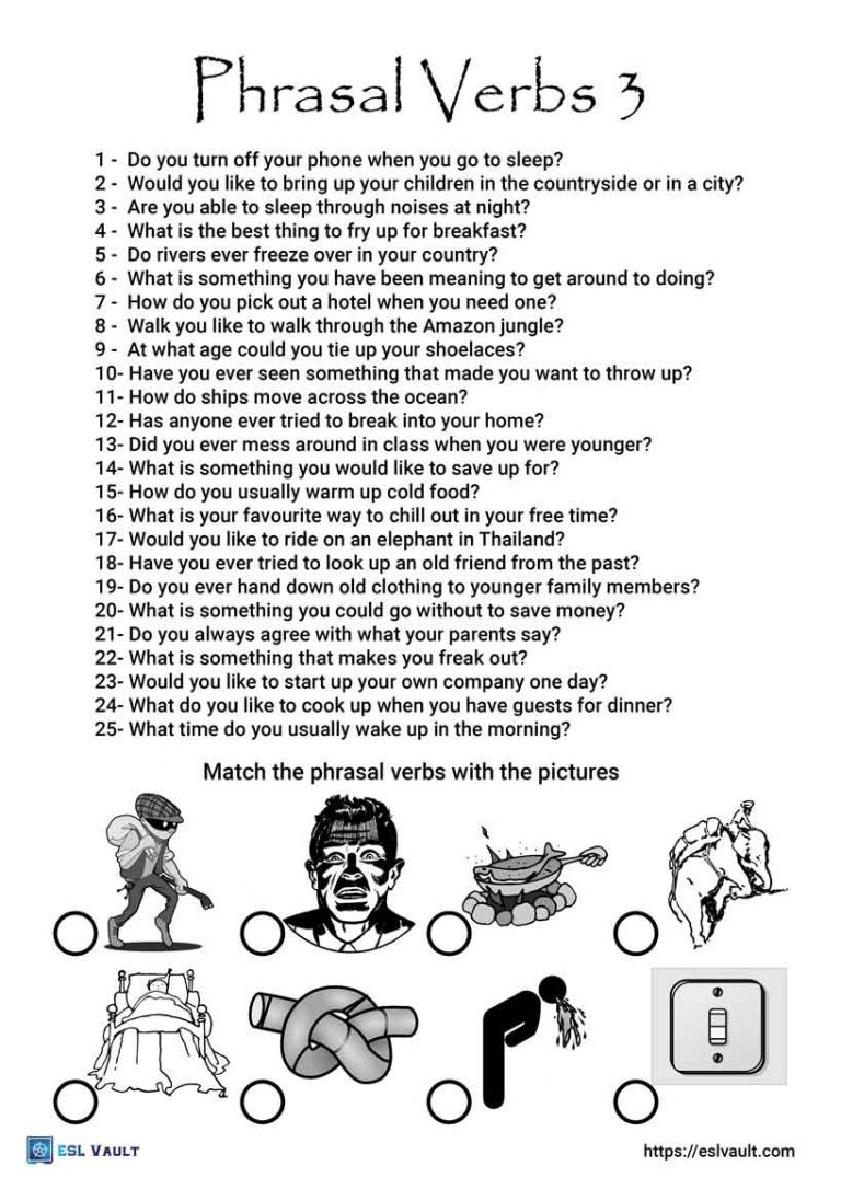 75 Phrasal Verb Conversation Questions - ESL Vault