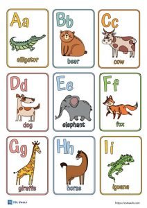 printable animal alphabet cards