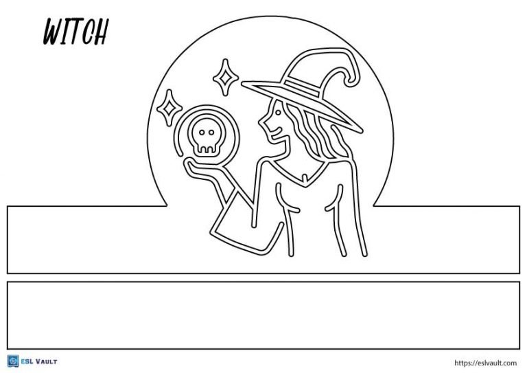 printable paper headband witch