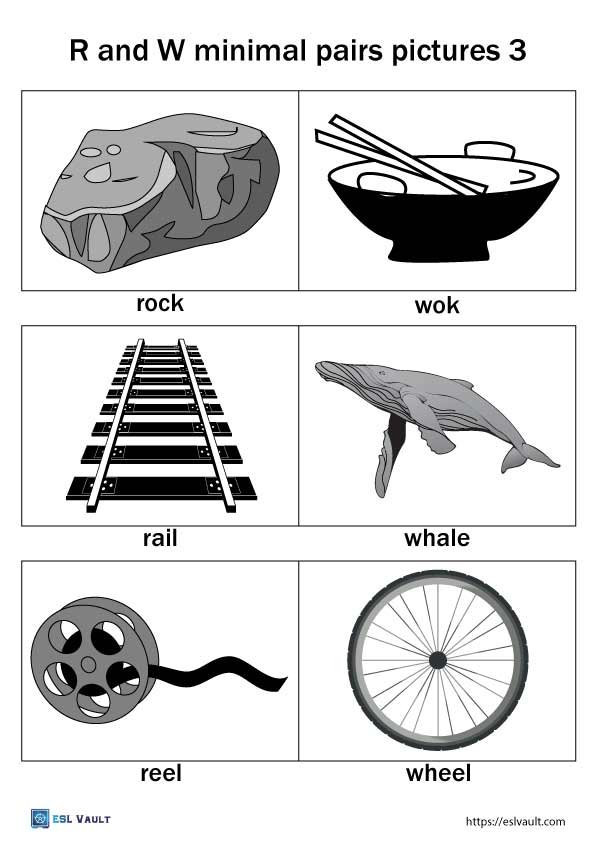 r and w minimal pairs pictures 4