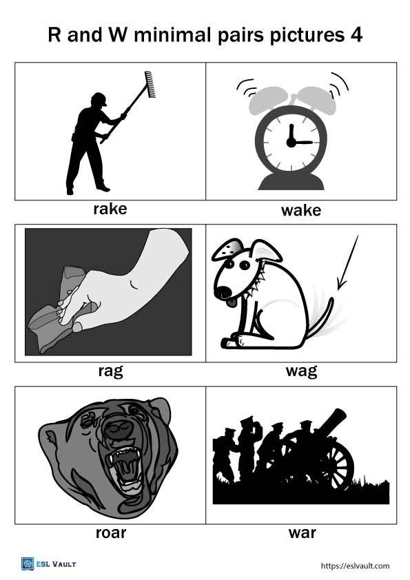r and w minimal pairs pictures 4