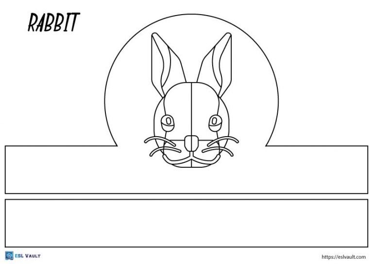 rabbit paper headbands template