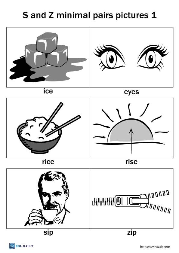 s and z minimal pairs pictures 1