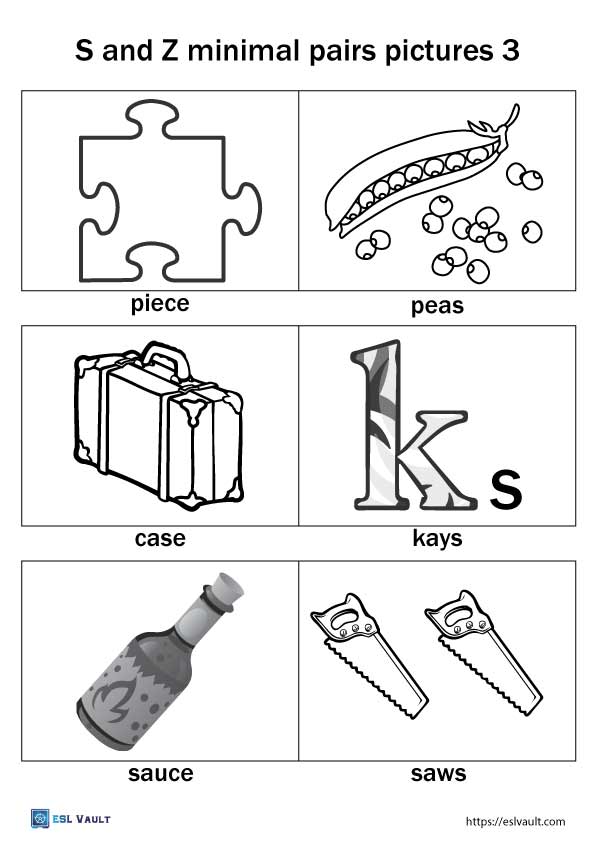 S and Z minimal pairs - ESL Vault