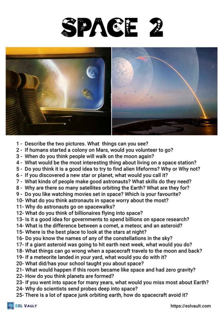 50 space conversation questions - ESL Vault