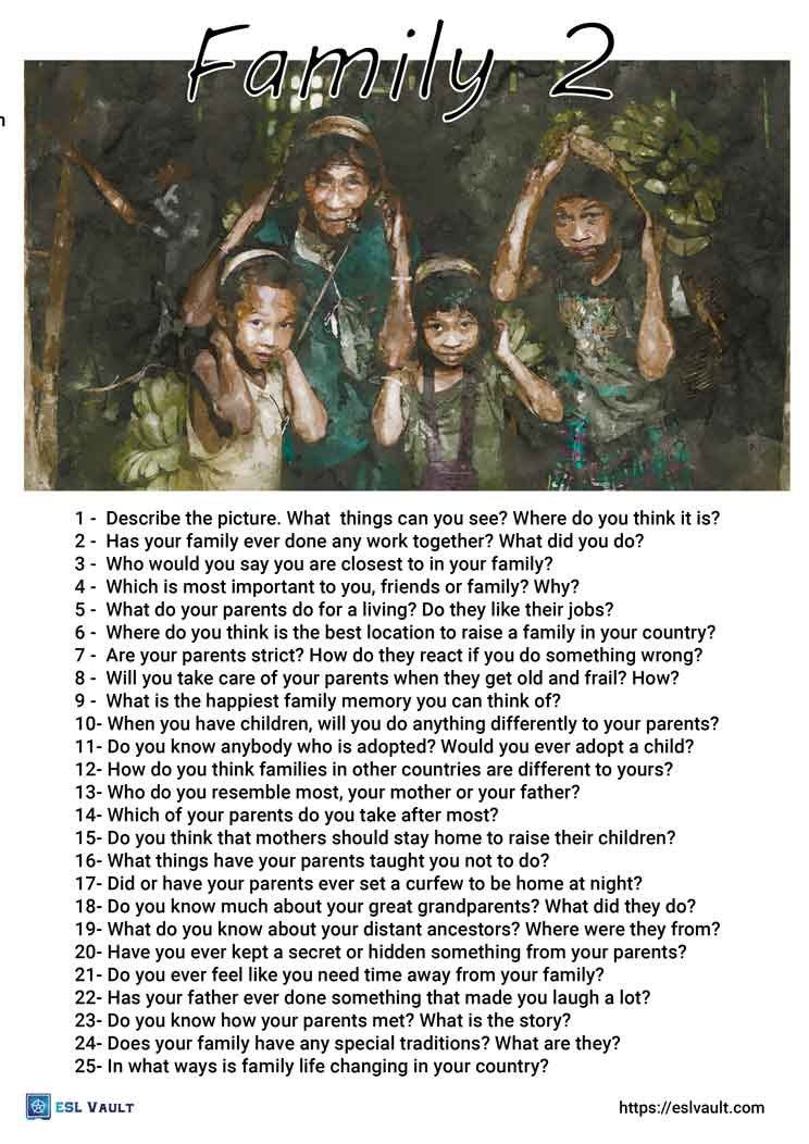 ESL family conversation questions 2