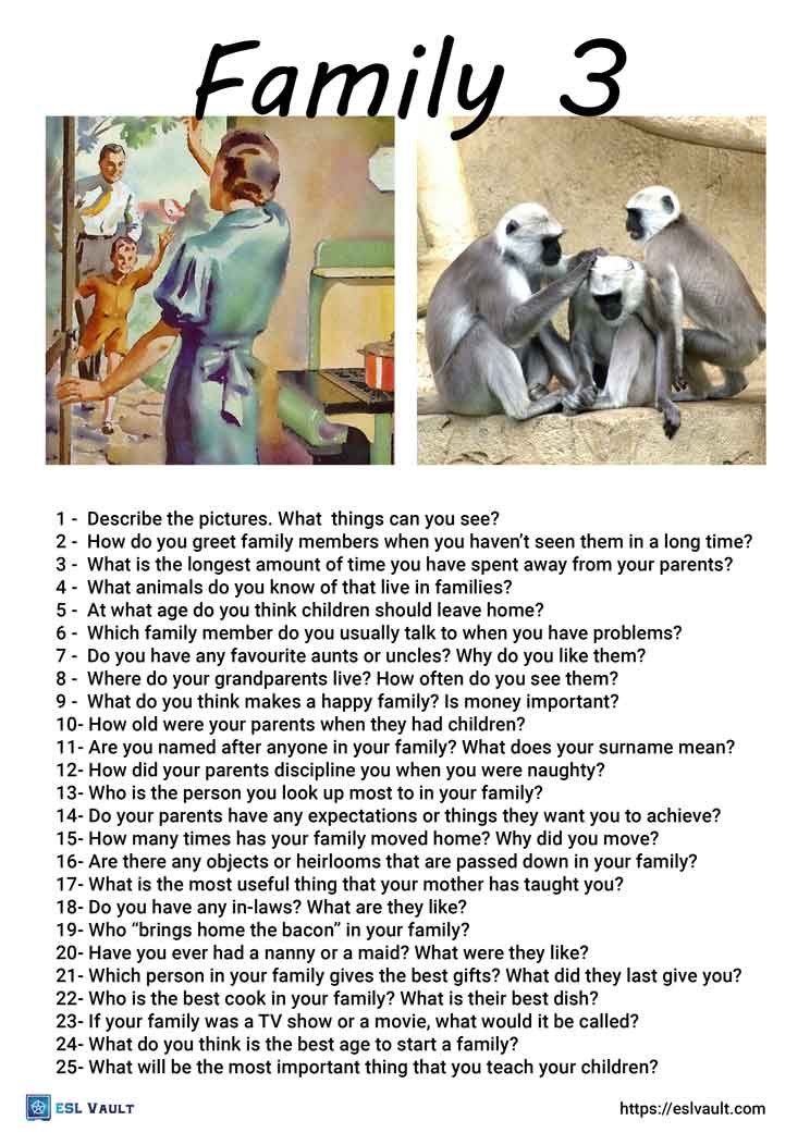 ESL family conversation questions 3