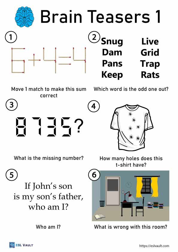printable brain teasers with answers 1