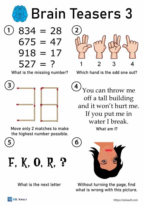 printable brain teasers with answers 3
