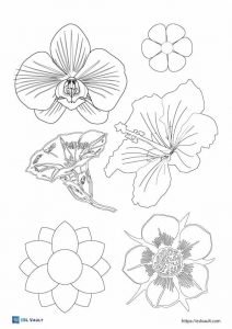 28 free printable flowers to cut out - ESL Vault