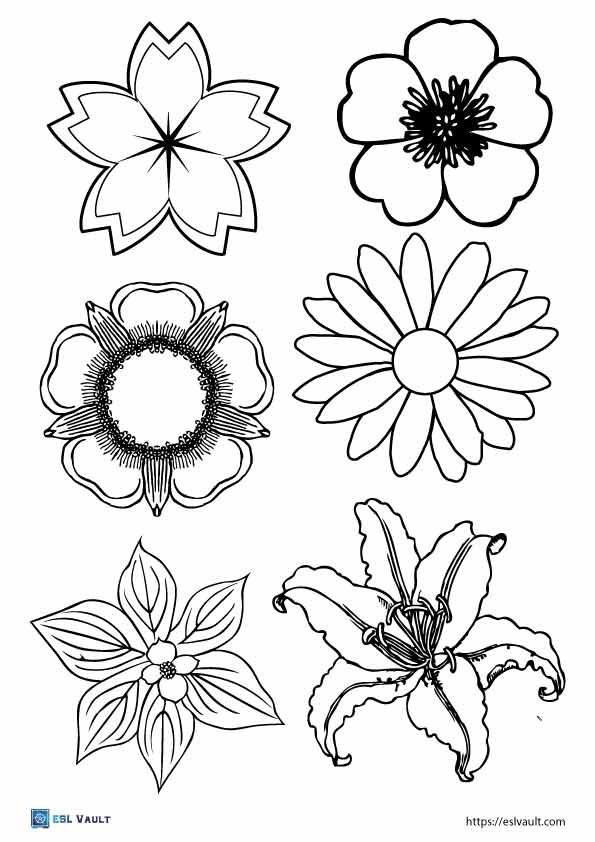 printable flowers to cut out 2