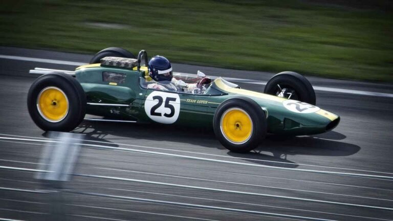 a speeding race car on a track