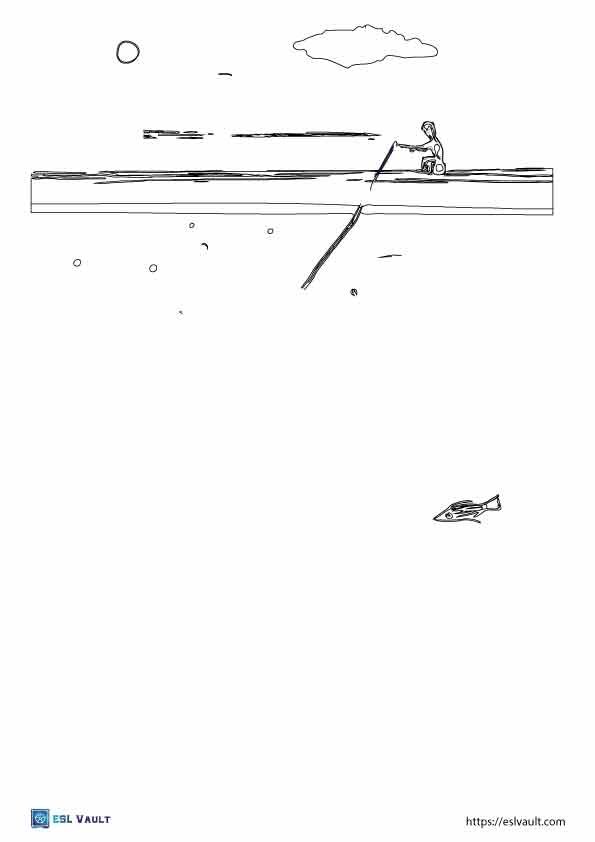fishing finish the drawing worksheet