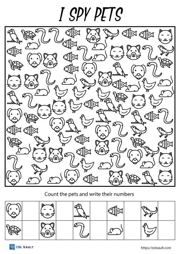 8 free printable I spy coloring pages - ESL Vault