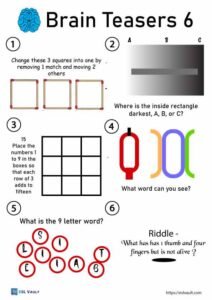 37 free printable brain teasers with answers - ESL Vault