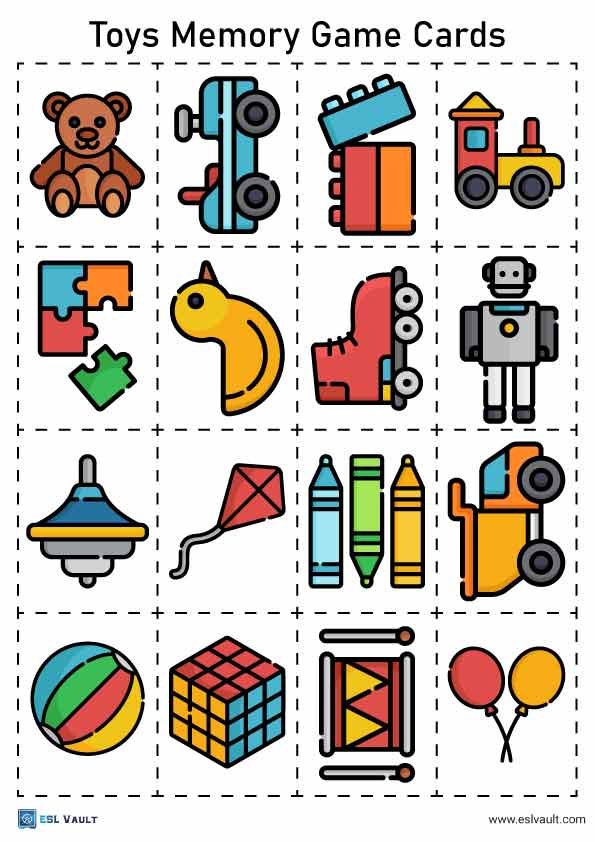 7 free toys worksheets for kids esl vault