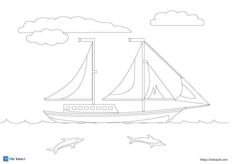 sailing ship coloring pages