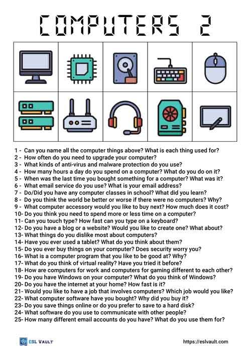 25 computer conversation questions 2