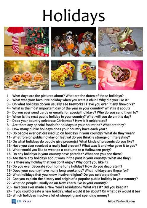 25 holiday questions