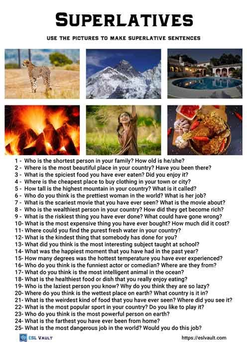 25 superlative conversation questions