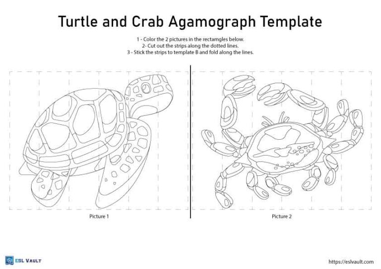 turtle and crab agamograph template