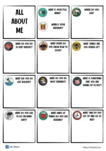 all about me worksheet