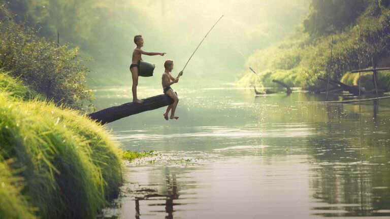 children fishing for fun