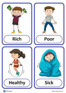 72 free printable opposites flashcards - ESL Vault