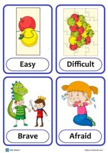 72 free printable opposites flashcards - ESL Vault
