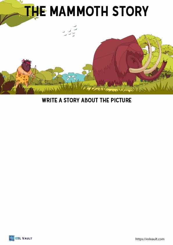 stone age writing worksheet