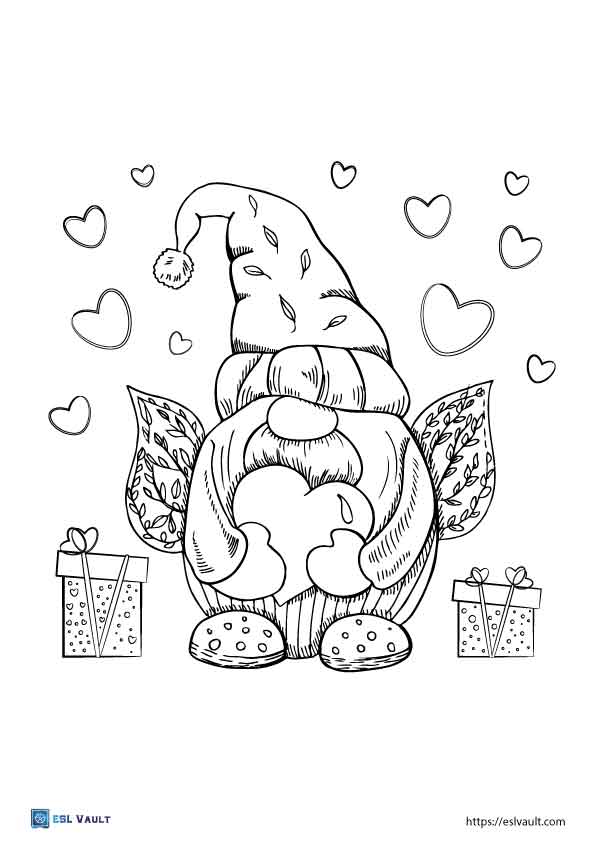 gnome coloring pages