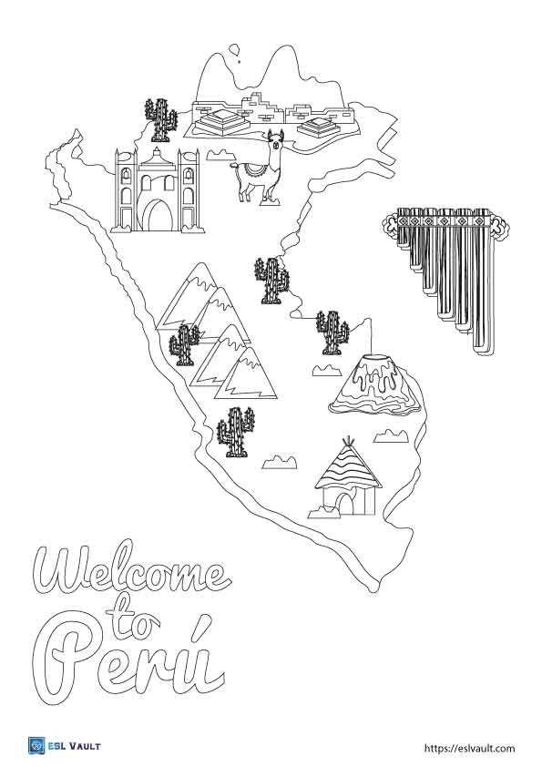 10 free South America map coloring pages - ESL Vault