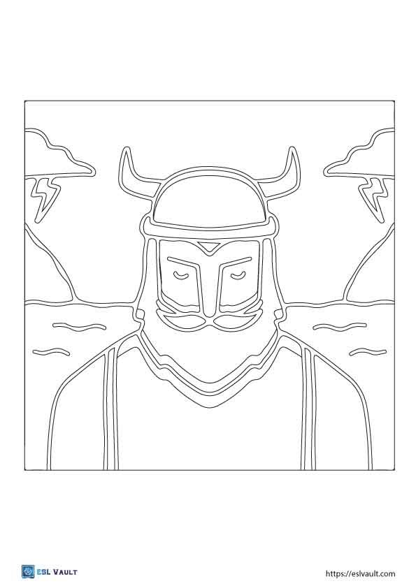 bearded viking coloring sheet