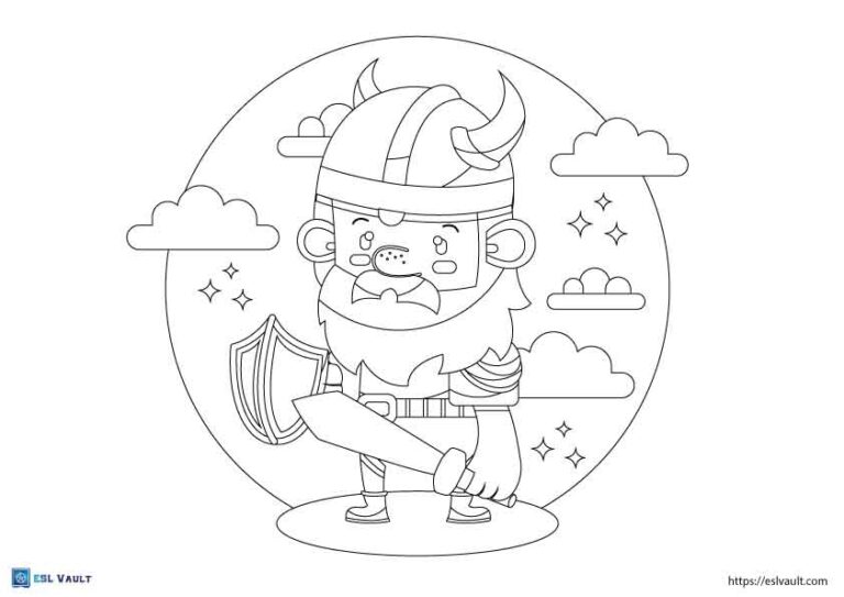 cartoon viking coloring page printable