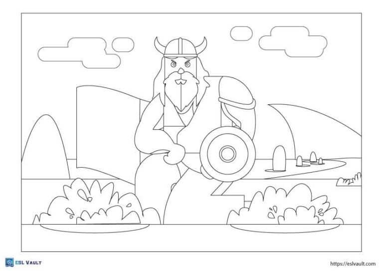 easy viking coloring pages 1