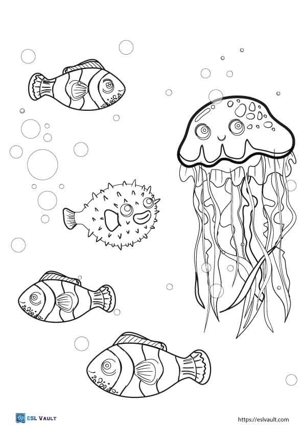 finding nemo jellyfish coloring page