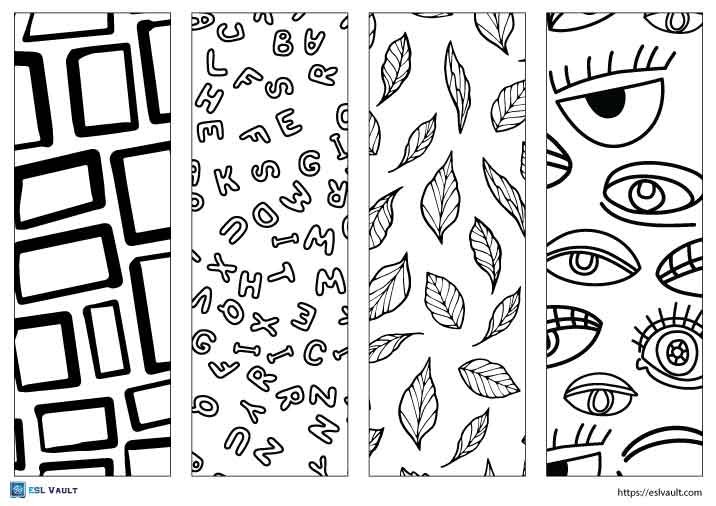 free printable bookmarks with patterns