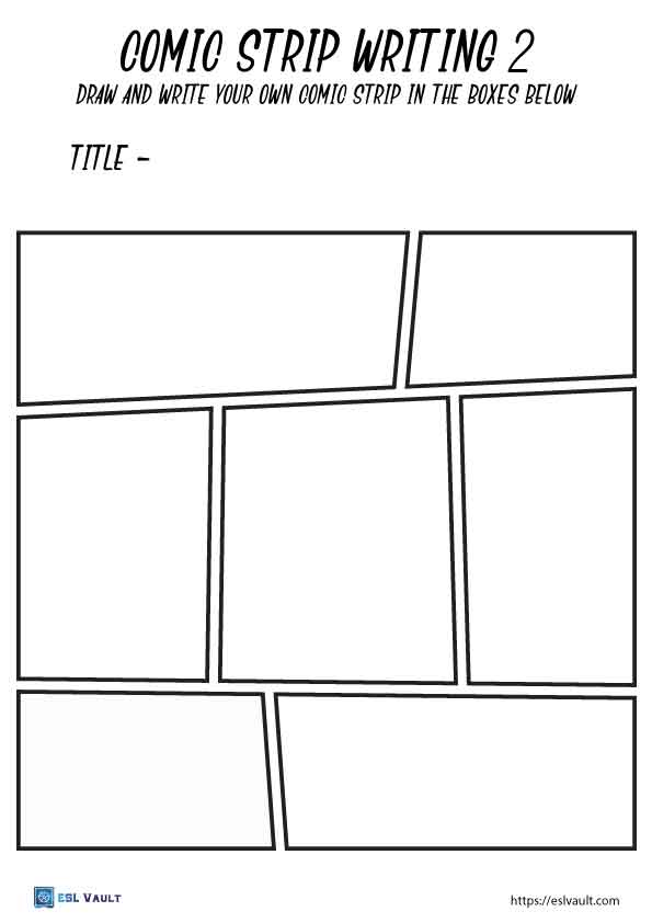 7 free printable blank comic book pages - ESL Vault