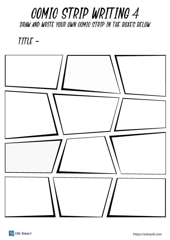 free printable blank comic strip pages 4