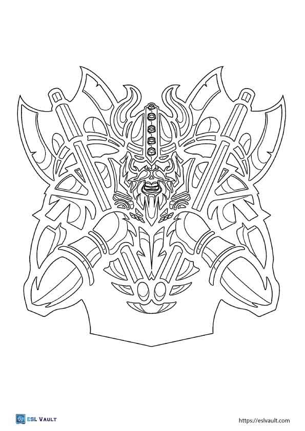 free viking king coloring page