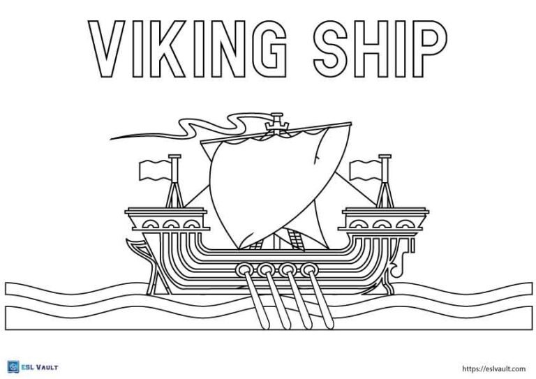 free viking ship coloring pages 2