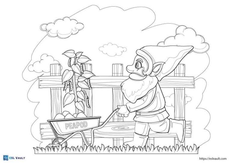 garden gnome coloring page