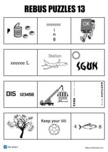 400  Free printable rebus puzzles with answers ESL Vault
