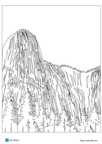 sentinel waterfall coloring page
