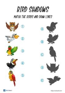 21 free printable shadow matching worksheets - ESL Vault