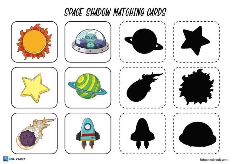 space shadow matching cards