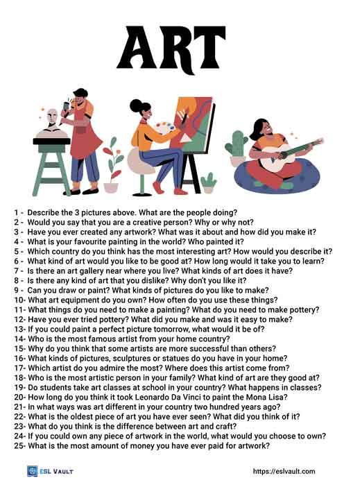 25 art conversation questions