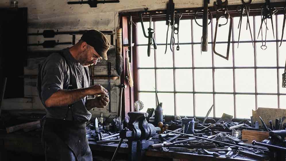 An artisian in a workshop