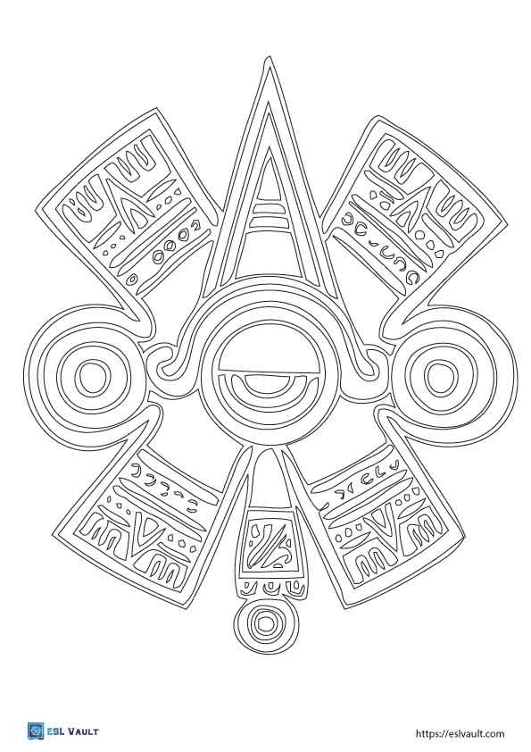aztec symbol coloring pages